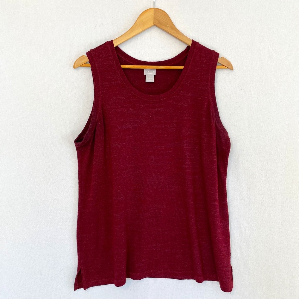 CHICO’S ZENERGY Size 2 US Large Soft Essentials Tunic Length Sweater Tank